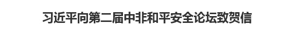 【欧宝注册网（中国区）首页】习近平向第二届中非和平安全论坛致贺信